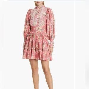 byTIMo Embroidered Eyelet Long Sleeve Minidress